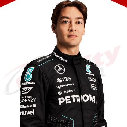 2024 George Russell Mercedes AMG F1 Team Race Suit - Velocity Racegear-2024 George Russell Mercedes AMG F1 Team Race Suit - Velocity Racegear-F1 Racing Suit