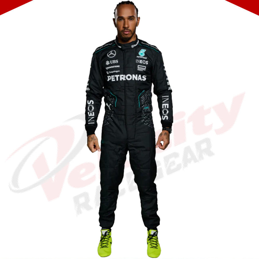 2024 Lewis Hamilton Mercedes AMG F1 Team Suit - Velocity Racegear-2024 Lewis Hamilton Mercedes AMG F1 Team Suit - Velocity Racegear-F1 Racing Suits