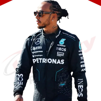 2024 Lewis Hamilton Mercedes AMG F1 Team Suit - Velocity Racegear-2024 Lewis Hamilton Mercedes AMG F1 Team Suit - Velocity Racegear-F1 Racing Suits
