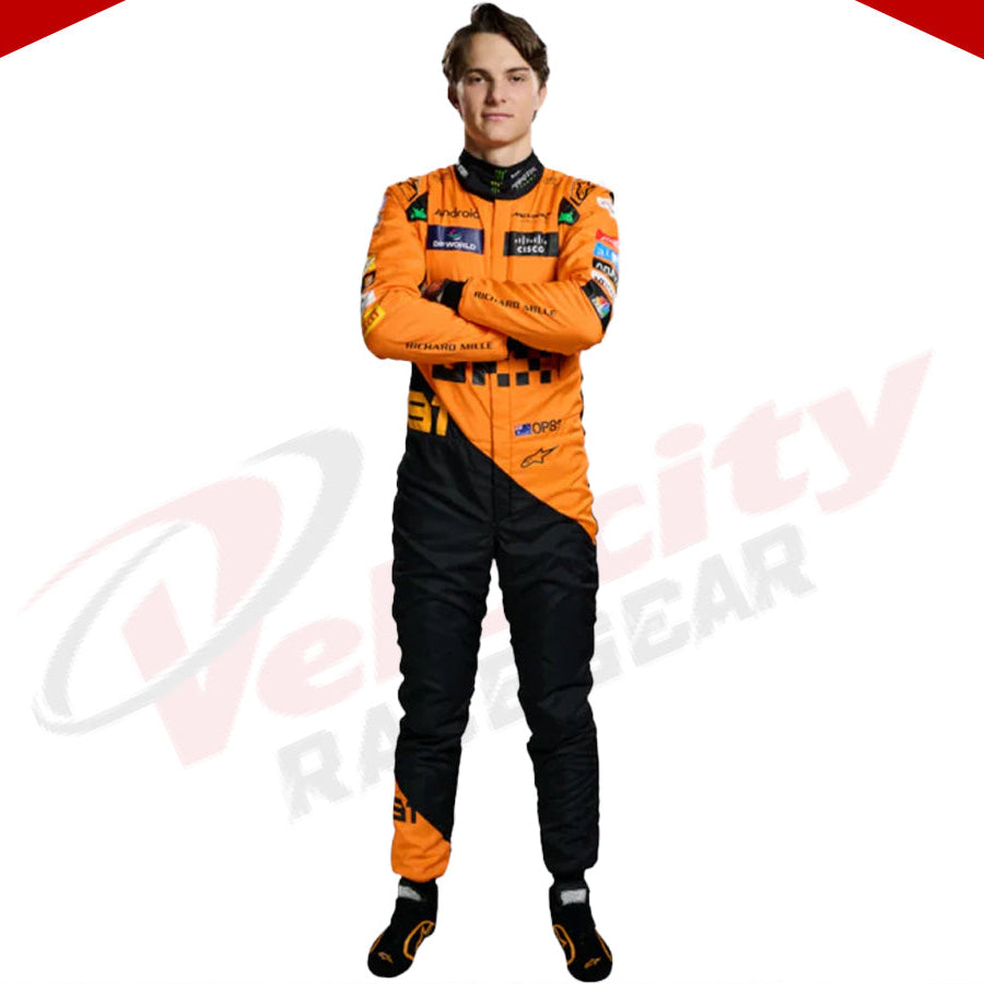 2024 New McLaren Oscar Piastri F1 Team Race Suit - Velocity Racegear-2024 New McLaren Oscar Piastri F1 Team Race Suit KIDS - Velocity Racegear-F1 Racing Suit