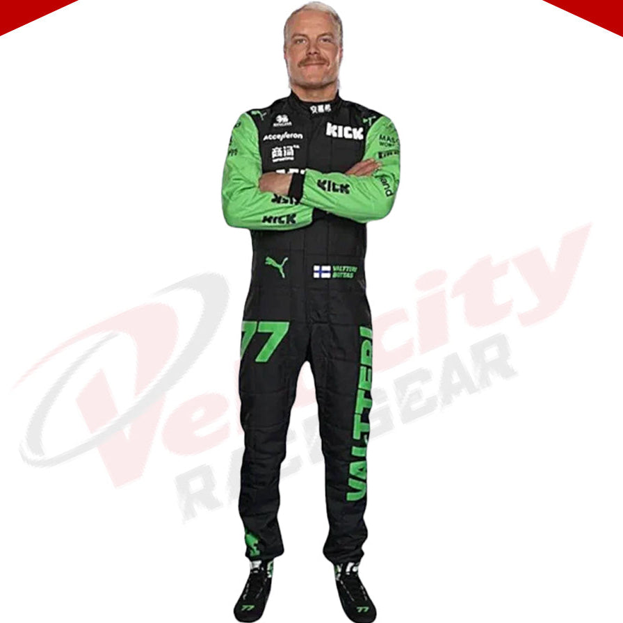 2024 Valtteri Bottas Zhou Guanyu Kick Sauber F1 Team Stake Race Suit - Velocity Racegear-2024 Valtteri Bottas Zhou Guanyu Kick Sauber F1 Team Stake Race Suit KIDS - Velocity Racegear-F1 Racing Suits