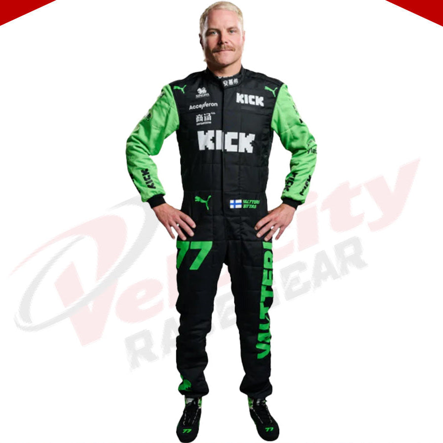 2024 Valtteri Bottas Zhou Guanyu Kick Sauber F1 Team Stake Race Suit - Velocity Racegear-2024 Valtteri Bottas Zhou Guanyu Kick Sauber F1 Team Stake Race Suit KIDS - Velocity Racegear-F1 Racing Suits