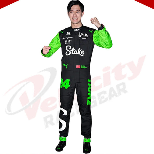 2024 Zhou Guanyu Kick Sauber F1 Team Stake Race Suit - Velocity Racegear-2024 Zhou Guanyu Kick Sauber F1 Team Stake Race Suit KIDS - Velocity Racegear-F1 Racing Suits