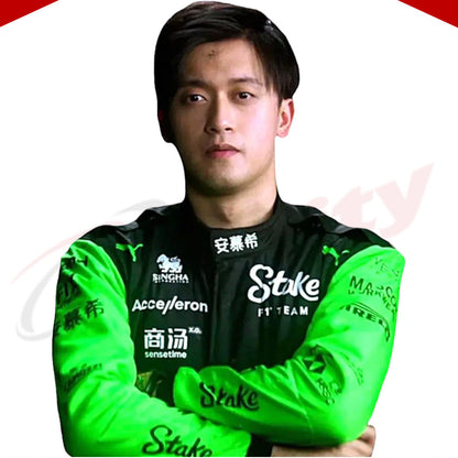 2024 Zhou Guanyu Kick Sauber F1 Team Stake Race Suit - Velocity Racegear-2024 Zhou Guanyu Kick Sauber F1 Team Stake Race Suit KIDS - Velocity Racegear-F1 Racing Suits