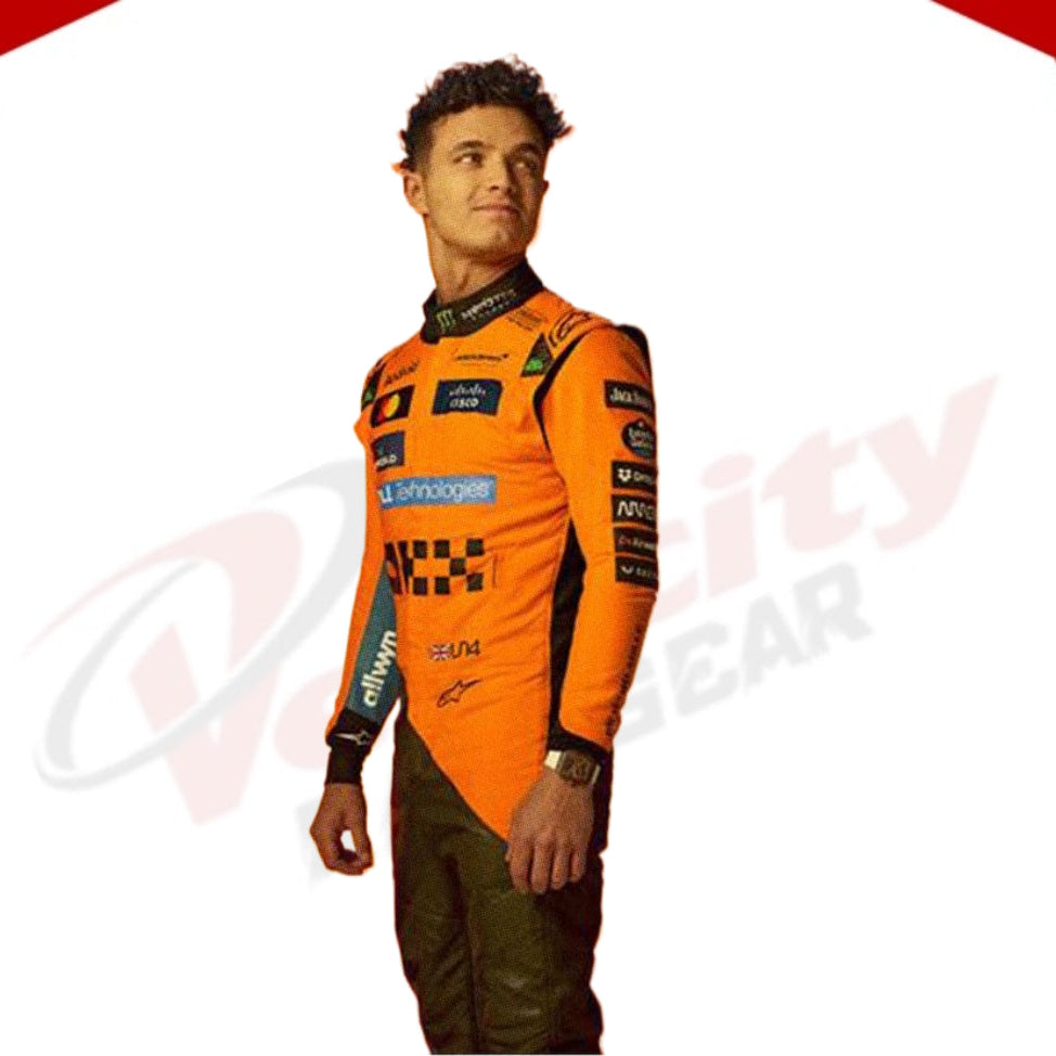 2025 Lando Norris Mclaren F1 Racing Suit - Velocity Racegear-NEW MCLAREN SILVERSTONE OSCAR PIASTRI 2023 F1 TEAM RACE SUIT - Velocity Racegear-F1 Racing Suits