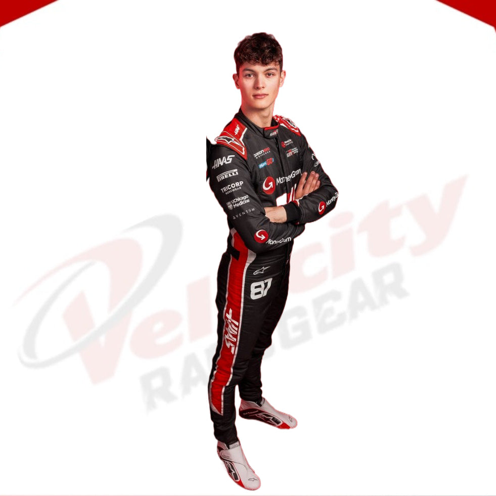 2025 Oliver Bearman MoneyGram Haas F1 Racing Suit - Velocity Racegear-2024 Kevin Magnussen Haas F1 Team Race Suit KIDS - Velocity Racegear-F1 Racing Suit