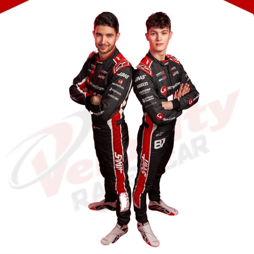 2025 Oliver Bearman MoneyGram Haas F1 Racing Suit - Velocity Racegear-2024 Kevin Magnussen Haas F1 Team Race Suit KIDS - Velocity Racegear-F1 Racing Suit