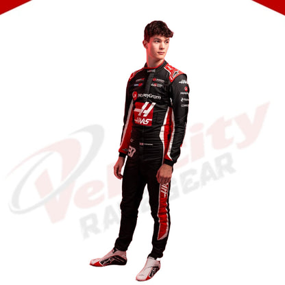2025 Oliver Bearman MoneyGram Haas F1 Racing Suit - Velocity Racegear-2024 Kevin Magnussen Haas F1 Team Race Suit KIDS - Velocity Racegear-F1 Racing Suit