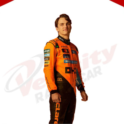 2025 Oscar Piastri Mclaren F1 Racing Suit - Velocity Racegear-NEW MCLAREN SILVERSTONE OSCAR PIASTRI 2023 F1 TEAM RACE SUIT - Velocity Racegear-F1 Racing Suits