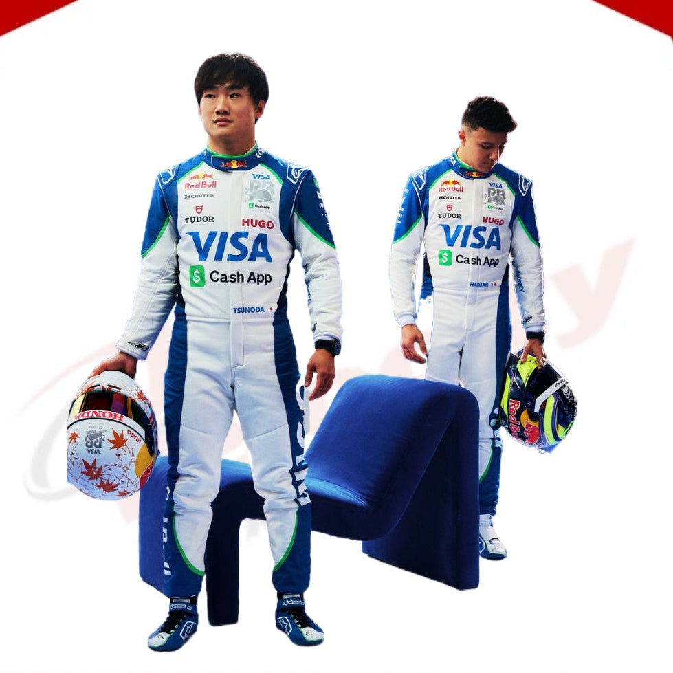 2025 Yuki Tsunoda Visa Cash App RB F1 Racing Suit - Velocity Racegear-null