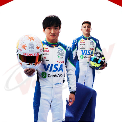 2025 Yuki Tsunoda Visa Cash App RB F1 Racing Suit - Velocity Racegear-null