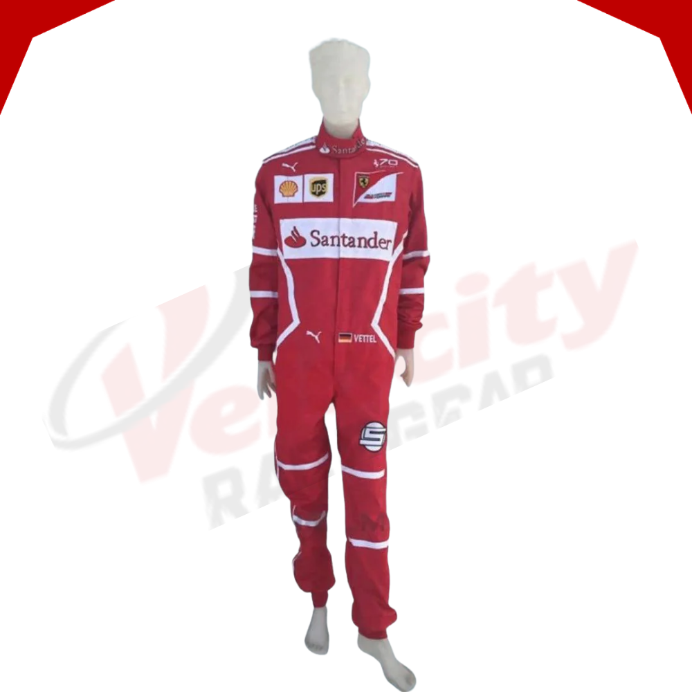 Sebastian Vettel 2017 Ferrari F1 Embroidered Replica Race Suit