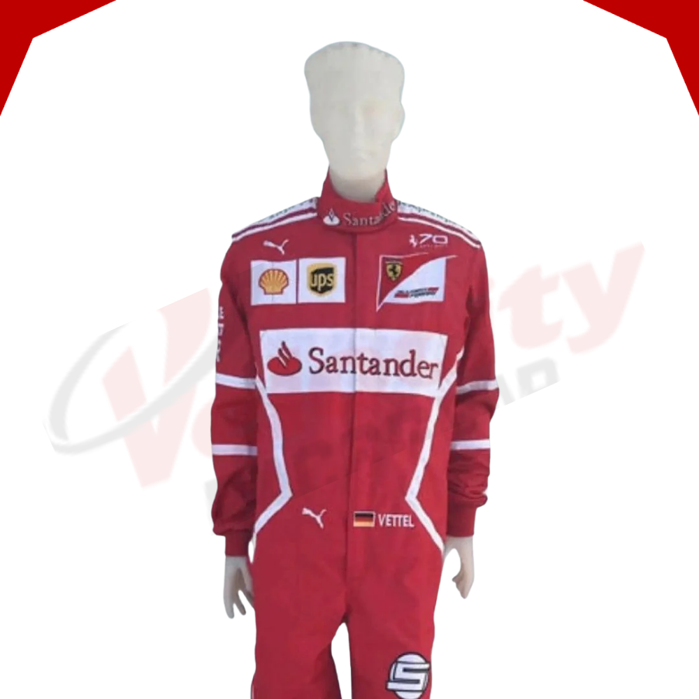 Sebastian Vettel 2017 Ferrari F1 Embroidered Replica Race Suit