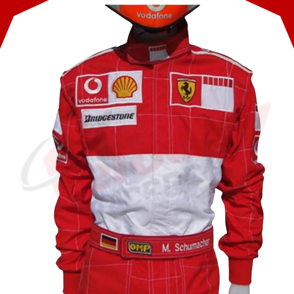 Michael Schumacher 2006 BAR CODE Ferrari F1 Embroidered Replica Race Suit