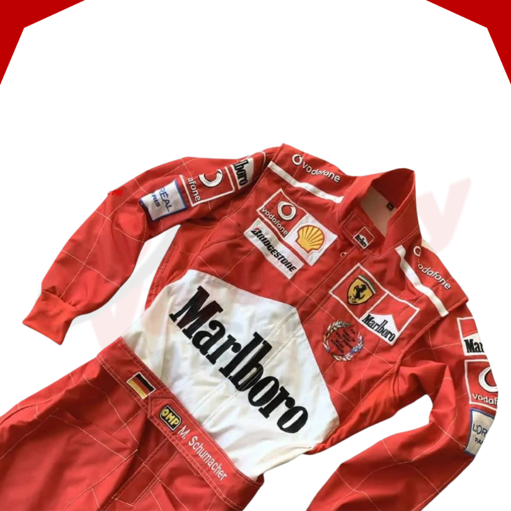 Michael Schumacher 2005 World Champion Ferrari F1 Embroidered Replica Race Suit