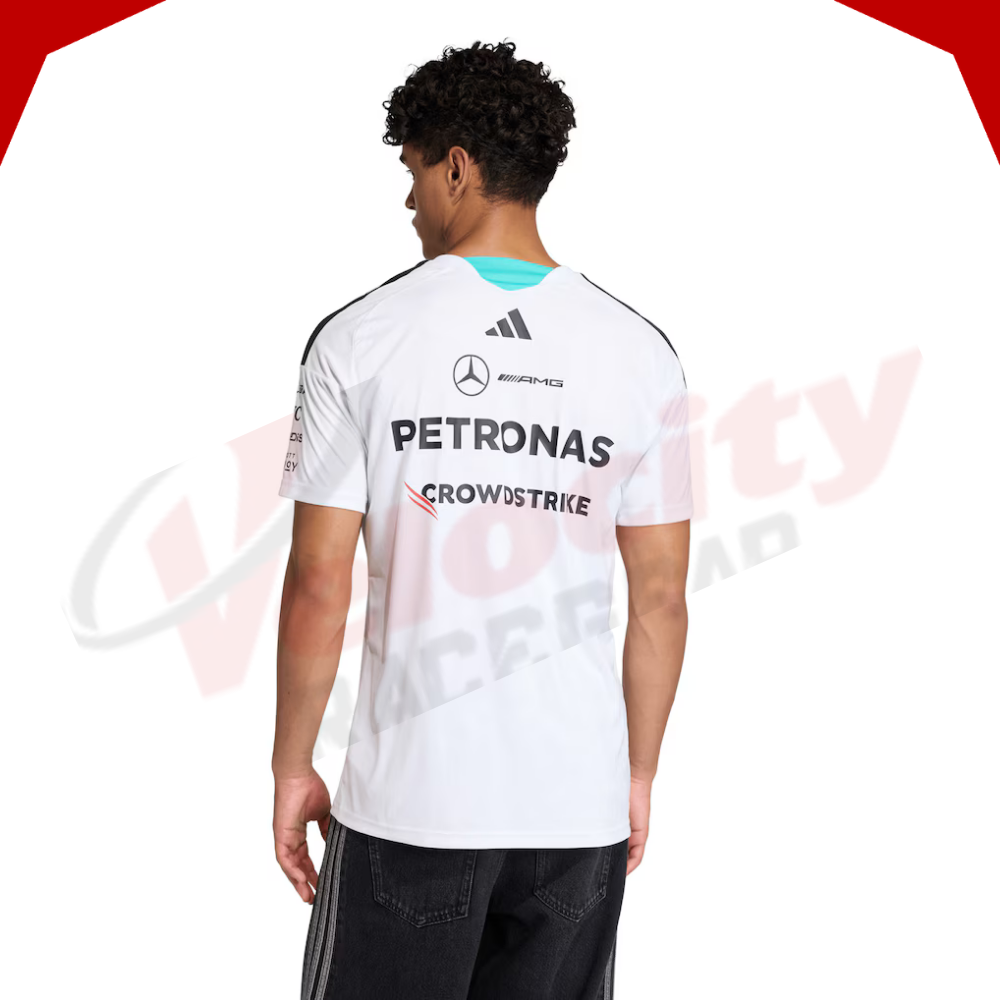 Mercedes AMG Petronas Adidas F1 Team 2026 Driver White T-Shirt