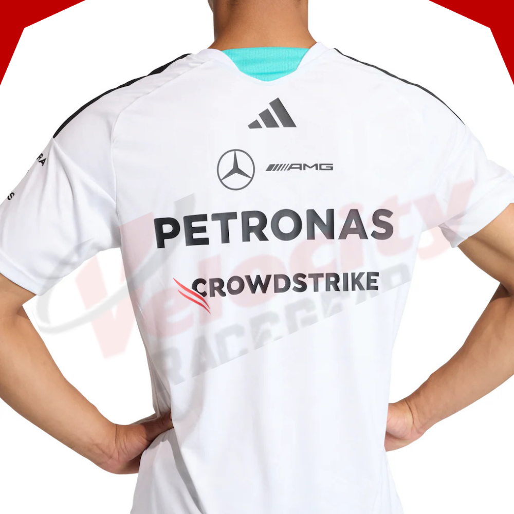 Mercedes AMG Petronas Adidas F1 Team 2026 Driver White T-Shirt
