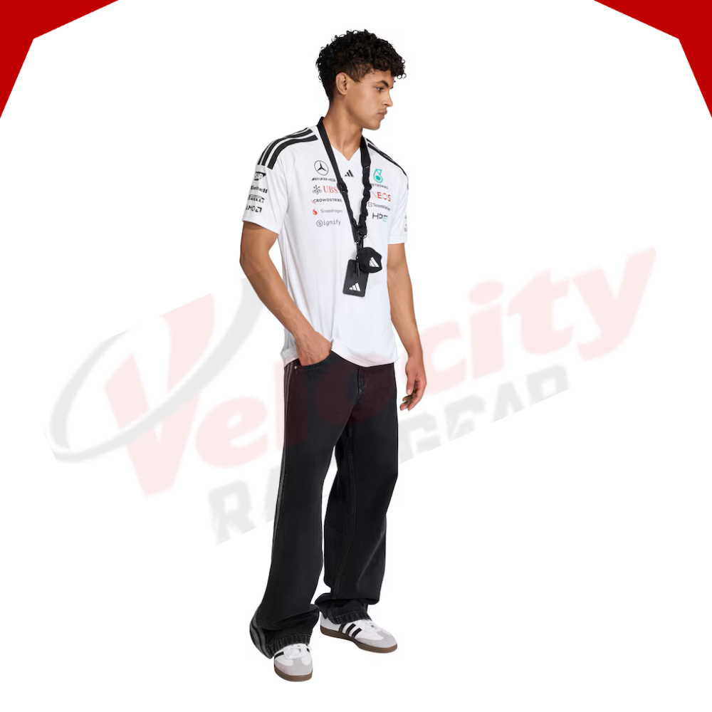 Mercedes AMG Petronas Adidas F1 Team 2026 Driver White T-Shirt