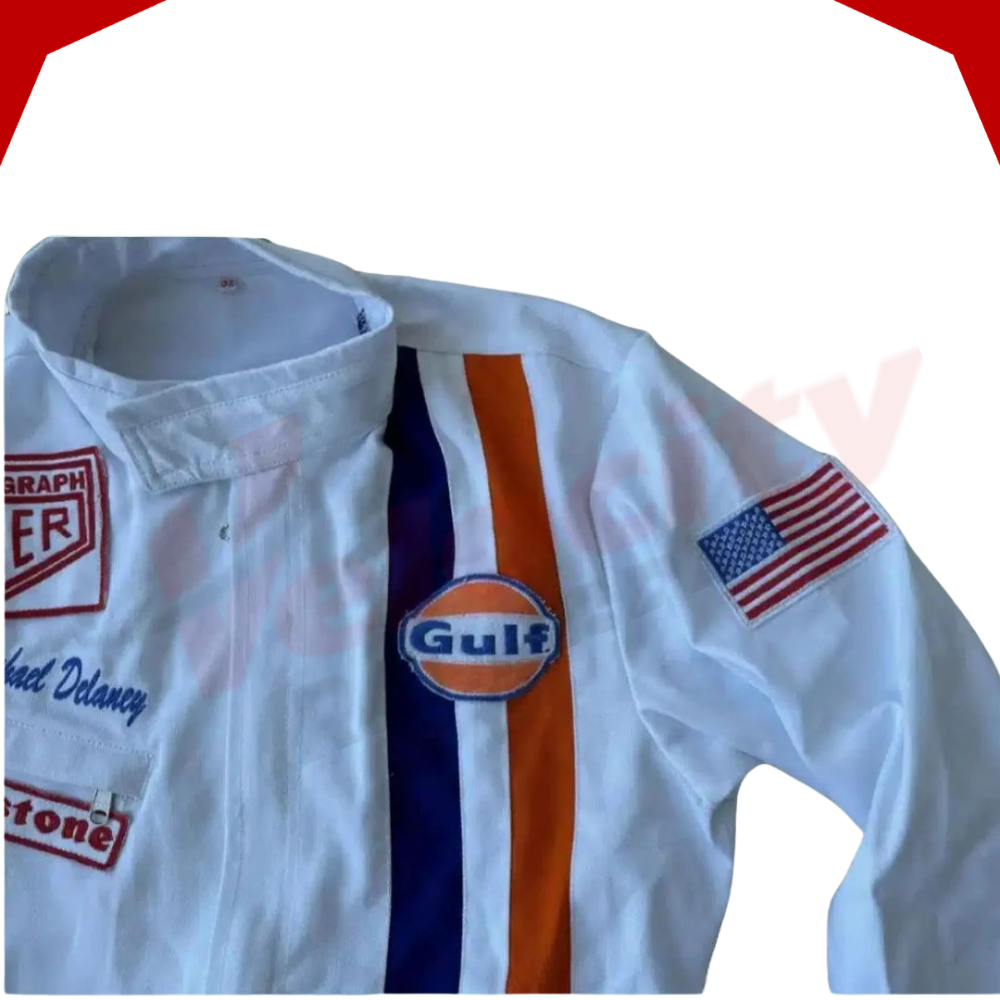 Michael Delaney Steve McQueen Le Mans 1971 Embroidery Race Suit