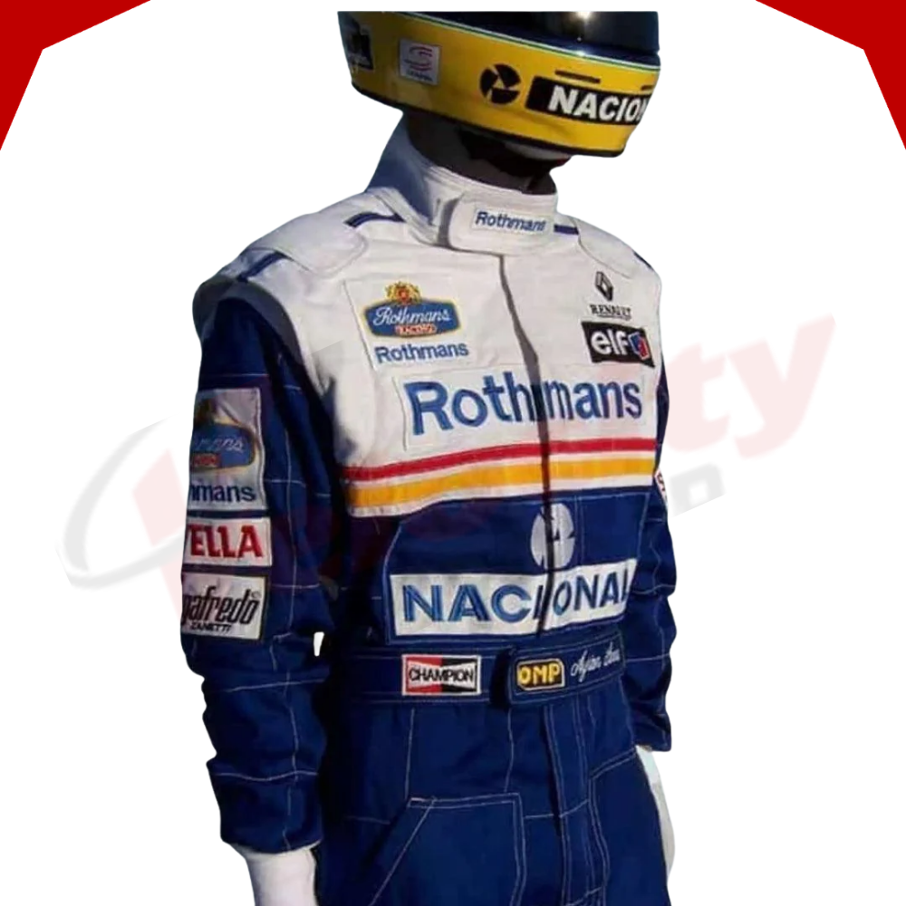 Ayrton Senna 1994 Williams Rothmans F1 Embroidered Race Suit
