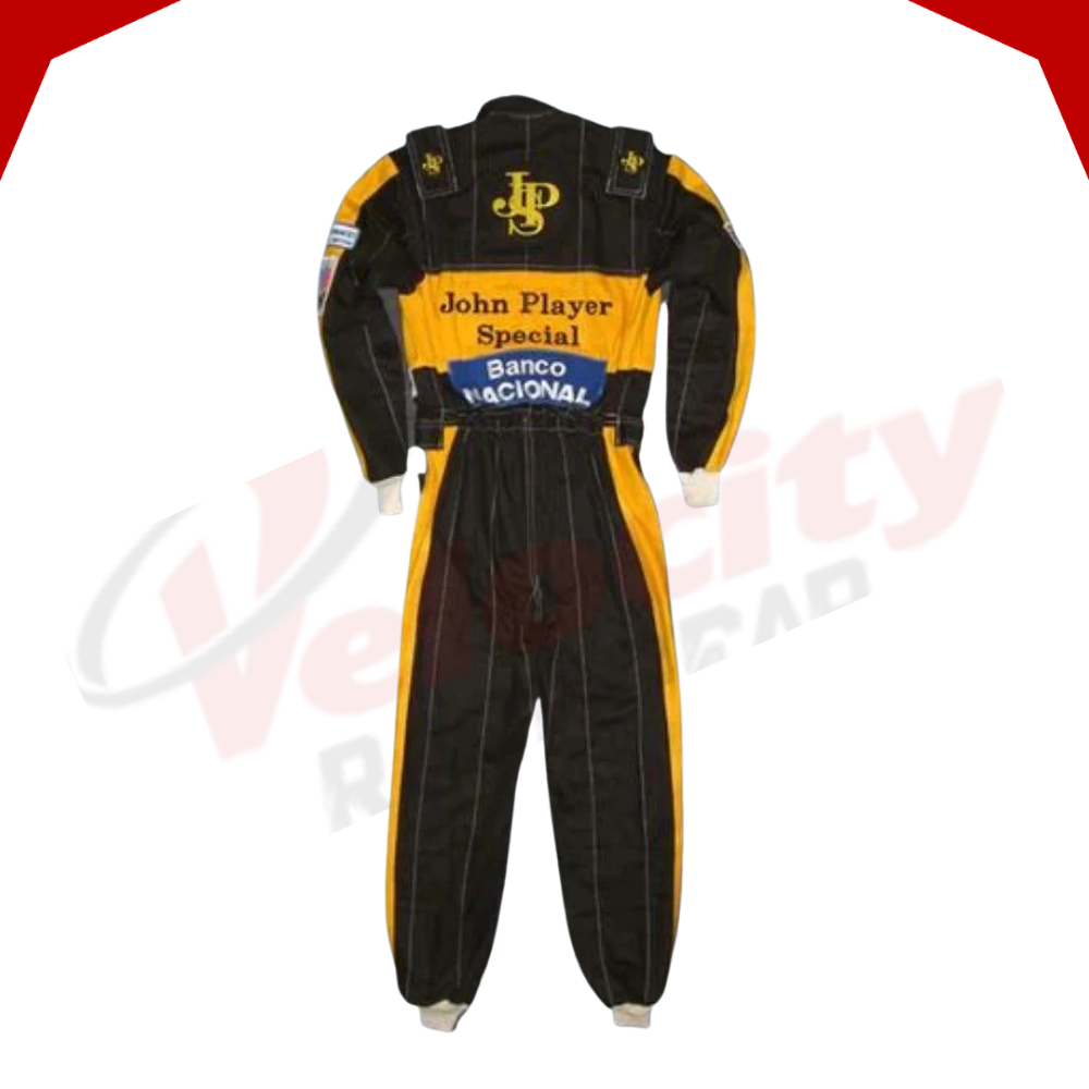 Ayrton Senna 1985 JPS F1 embroidery racing suit
