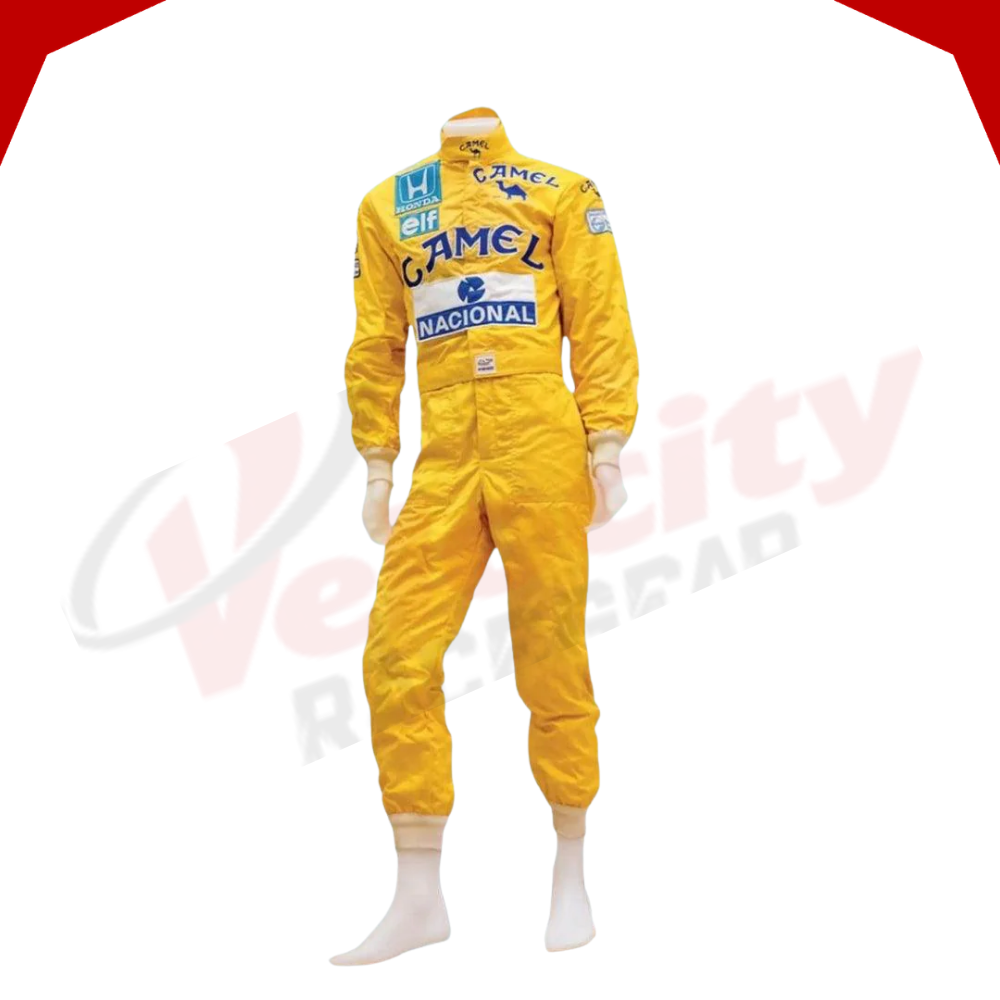 Ayrton Senna Camel 1987 F1 Embroidery Race Suit