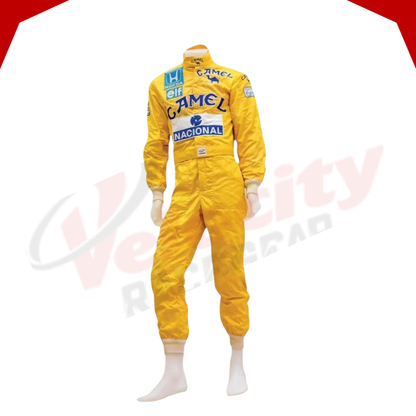 Ayrton Senna Camel 1987 F1 Embroidery Race Suit