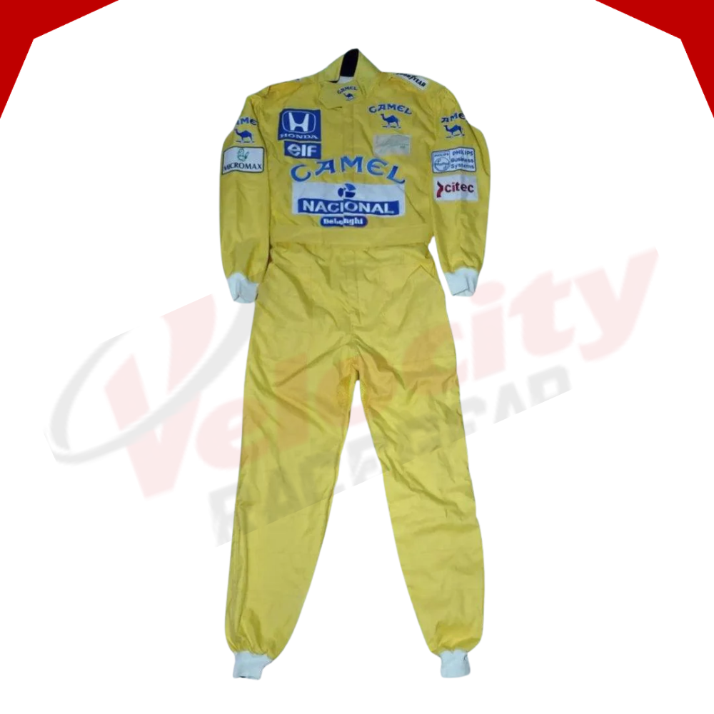Ayrton Senna Camel 1987 F1 Embroidery Race Suit