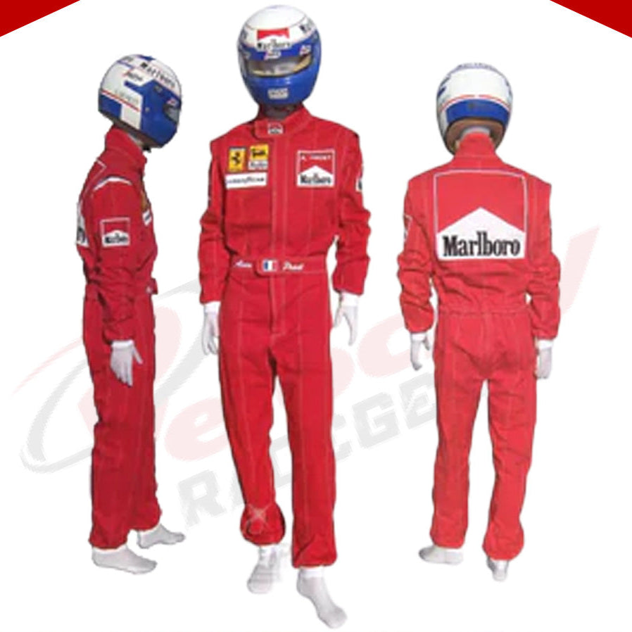 Alain Prost 1990 Ferrari F1 Embroidered Racing Suit - Velocity Racegear-Alain Prost 1990 Ferrari F1 Embroidered Racing Suit - Velocity Racegear-F1 Racing Suits