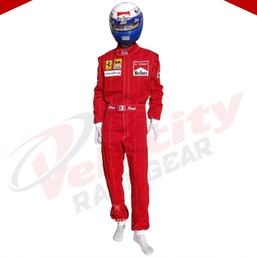 Alain Prost 1990 Ferrari F1 Embroidered Racing Suit - Velocity Racegear-Alain Prost 1990 Ferrari F1 Embroidered Racing Suit - Velocity Racegear-F1 Racing Suits