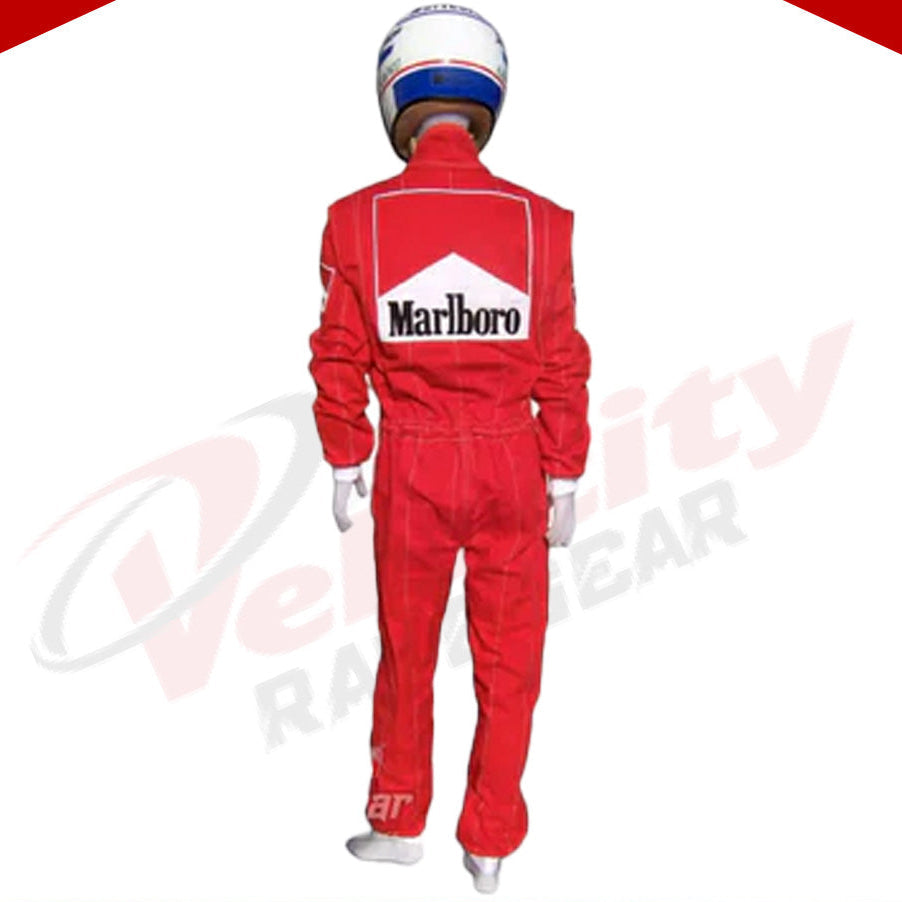 Alain Prost 1990 Ferrari F1 Embroidered Racing Suit - Velocity Racegear-Alain Prost 1990 Ferrari F1 Embroidered Racing Suit - Velocity Racegear-F1 Racing Suits