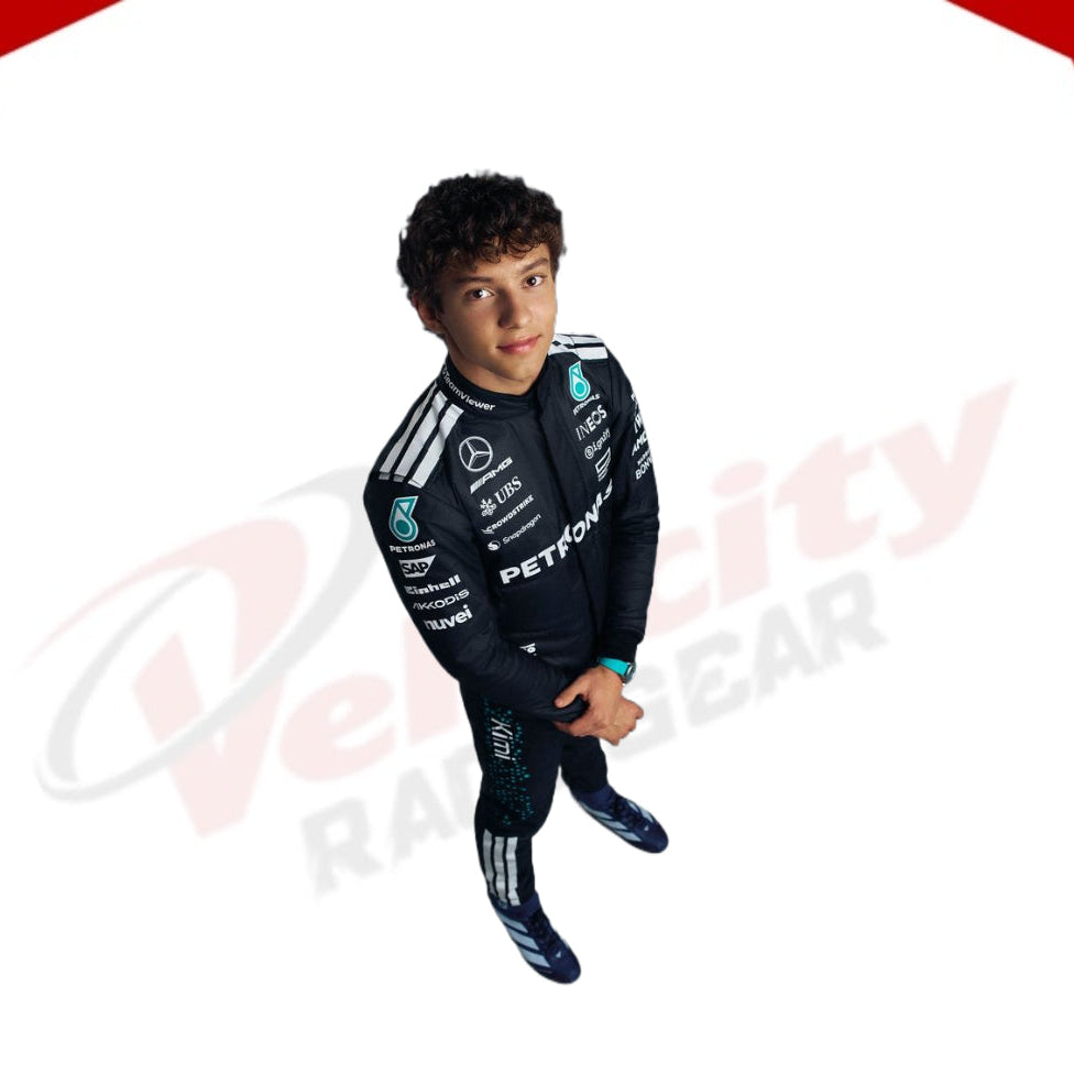 Andrea Kimi Antonelli Mercedes-AMG Petronas F1 Team 2025 f1 racing suit - Velocity Racegear-LEWIS HAMILTON Mercedes AMG Petronas F1 Team 2014 - Velocity Racegear-F1 Racing Suit