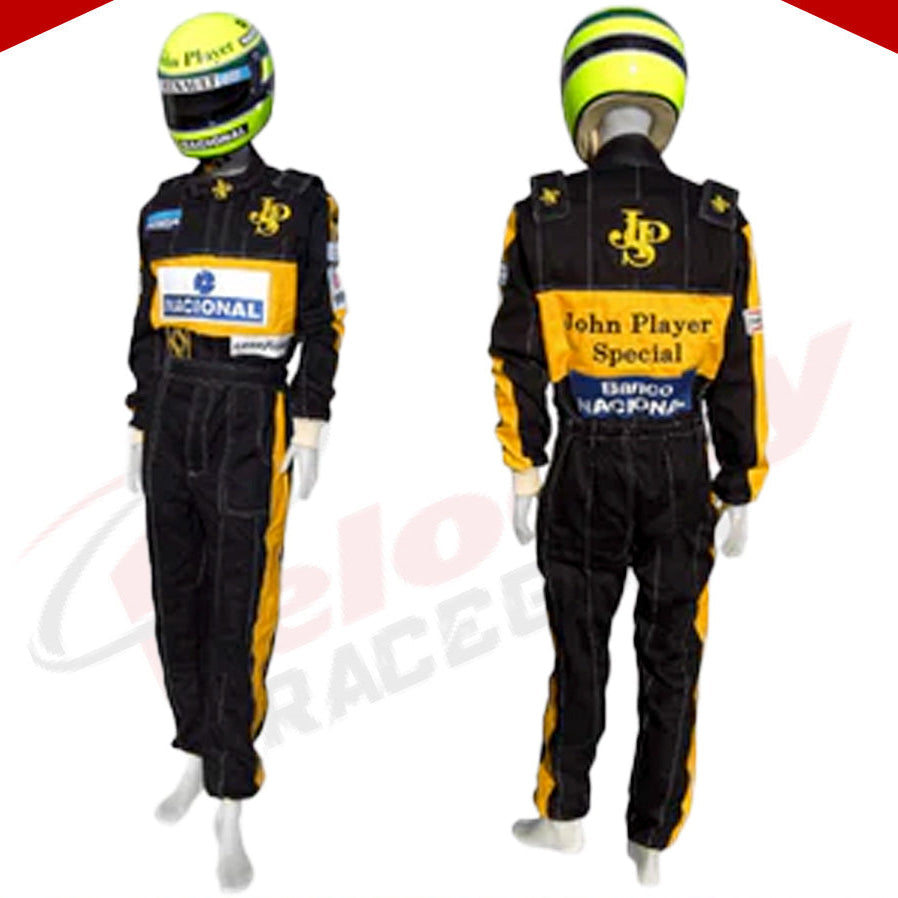 Ayrton Senna 1985 Team Lotus F1 Racing Suit Replica