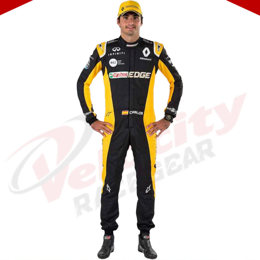 Carlos Sainz Renault 2017 F1 Race Suit USA GP - Velocity Racegear-Carlos Sainz Renault 2017 F1 Race Suit USA GP - Velocity Racegear-F1 Racing Suit
