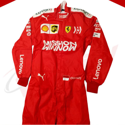 Charles Leclerc 2019 Ferrari F1 Race Suit - Velocity Racegear-Charles Leclerc 2019 Ferrari F1 Race Suit - Velocity Racegear-F1 Racing Suit