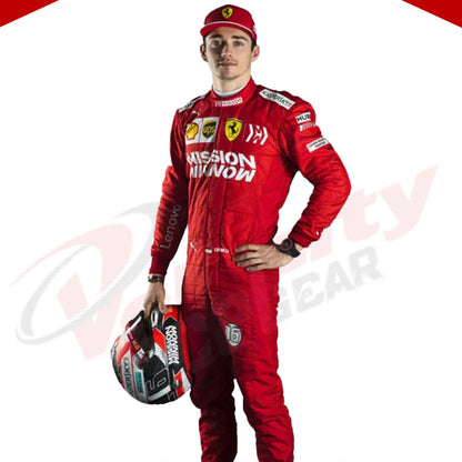Charles Leclerc 2019 Ferrari F1 Race Suit - Velocity Racegear-Charles Leclerc 2019 Ferrari F1 Race Suit KIDS - Velocity Racegear-F1 Racing Suit