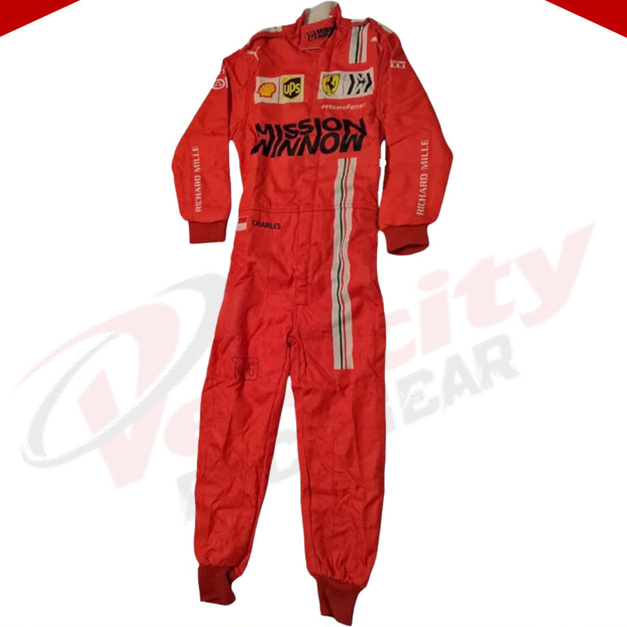 Charles Leclerc 2021 Ferrari F1 Race Suit - Velocity Racegear-Charles Leclerc 2021 Ferrari F1 Race Suit - Velocity Racegear-F1 Racing Suit