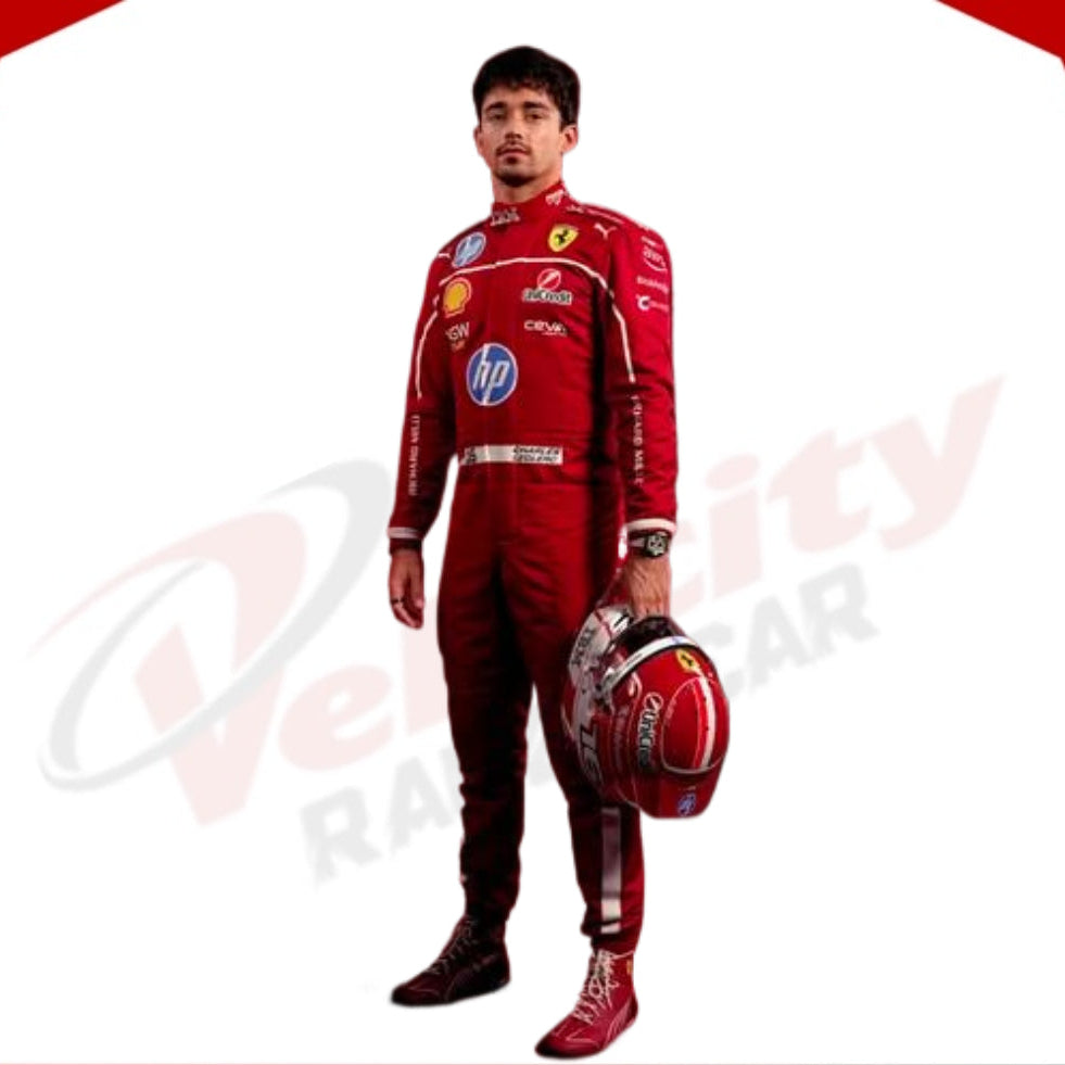 Charles Leclerc 2025 Scuderia Ferrari HP F1 Racing Suit - Velocity Racegear-Niki Lauda 1976 Ferrari F1 Embroidered Racing suit - Velocity Racegear-F1 Racing Suits