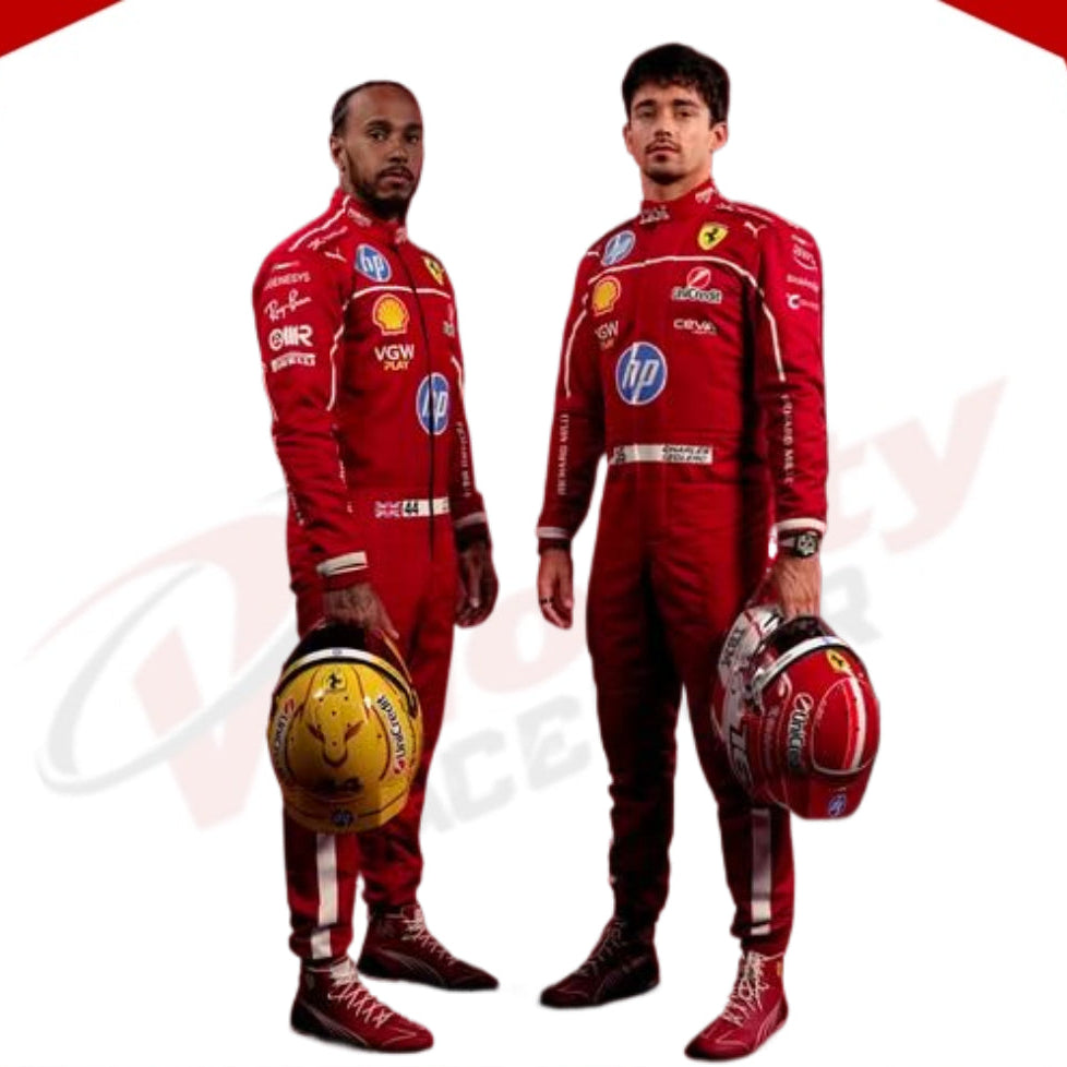 Charles Leclerc 2025 Scuderia Ferrari HP F1 Racing Suit - Velocity Racegear-Niki Lauda 1976 Ferrari F1 Embroidered Racing suit - Velocity Racegear-F1 Racing Suits