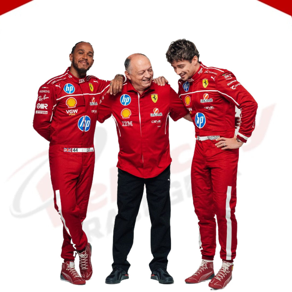 Charles Leclerc 2025 Scuderia Ferrari HP F1 Racing Suit - Velocity Racegear-Niki Lauda 1976 Ferrari F1 Embroidered Racing suit - Velocity Racegear-F1 Racing Suits