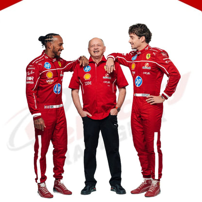 Charles Leclerc 2025 Scuderia Ferrari HP F1 Racing Suit - Velocity Racegear-Niki Lauda 1976 Ferrari F1 Embroidered Racing suit - Velocity Racegear-F1 Racing Suits