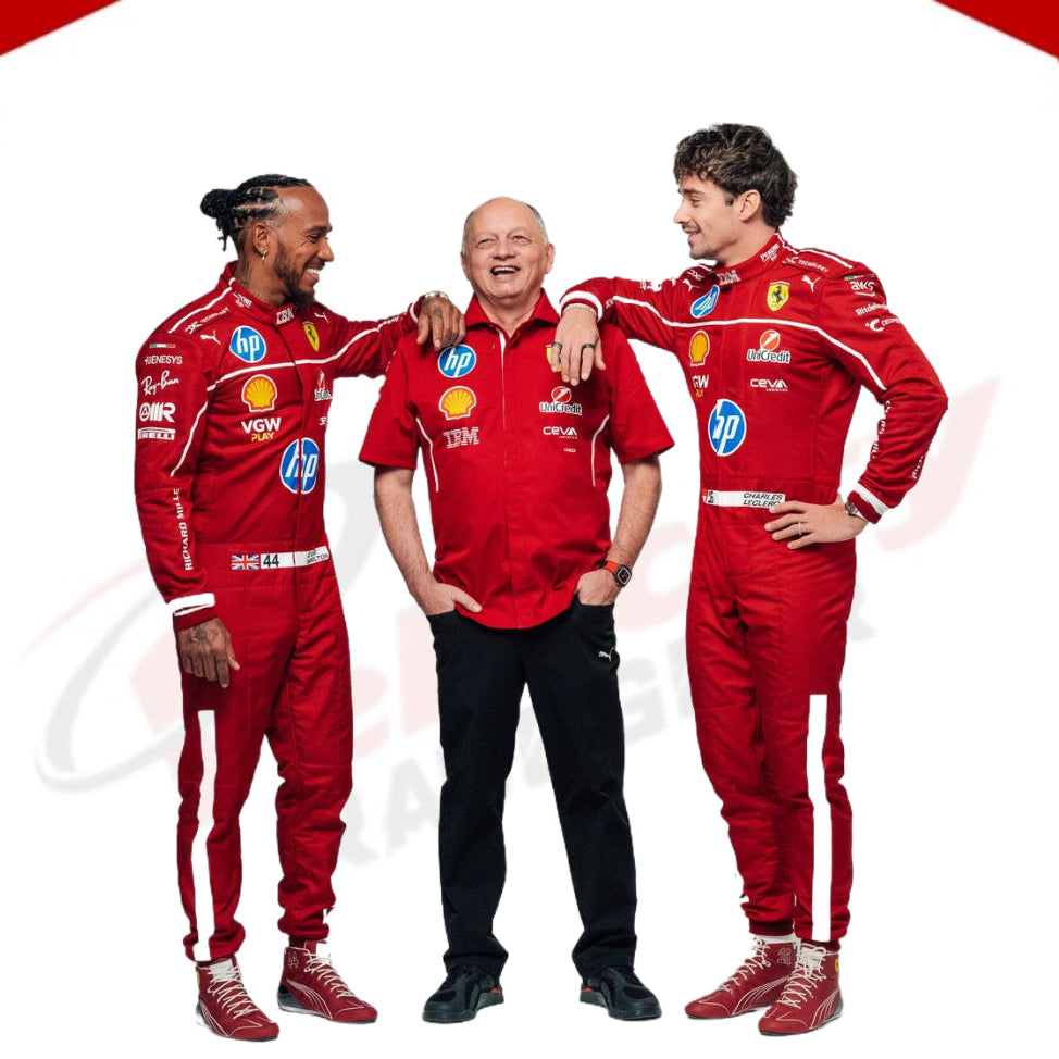 Charles Leclerc 2025 Scuderia Ferrari HP F1 Racing Suit - Velocity Racegear-Niki Lauda 1976 Ferrari F1 Embroidered Racing suit - Velocity Racegear-F1 Racing Suits