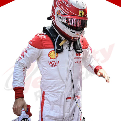 Charles Leclerc Ferrari 2023 F1 Race Suit - Monaco GP - Velocity Racegear-Charles Leclerc Ferrari 2023 F1 Race Suit - Monaco GP - Velocity Racegear-F1 Racing Suit