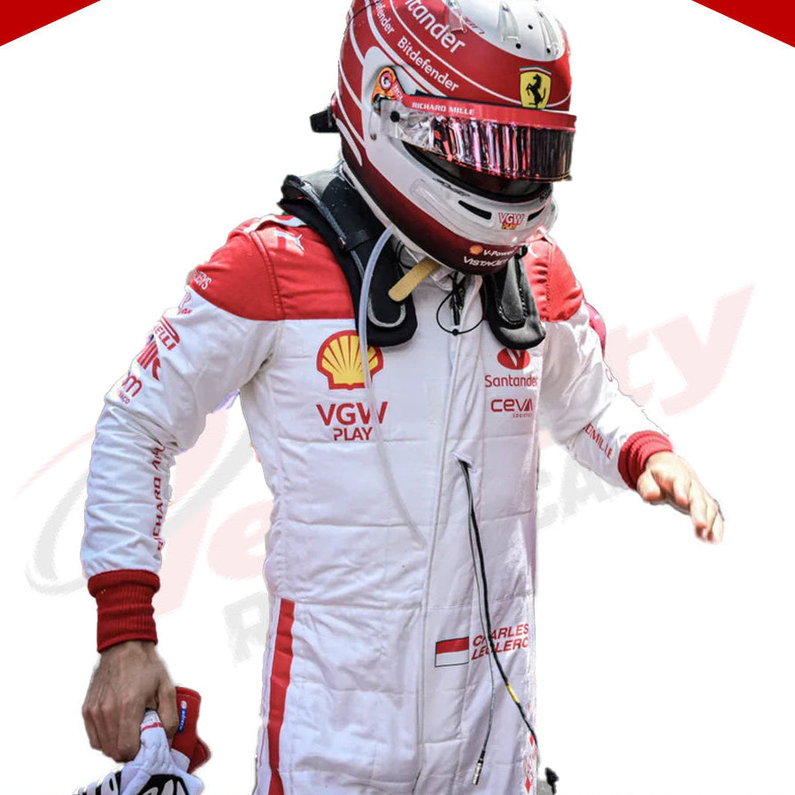 Charles Leclerc Ferrari 2023 F1 Race Suit - Monaco GP - Velocity Racegear-Charles Leclerc Ferrari 2023 F1 Race Suit - Monaco GP - Velocity Racegear-F1 Racing Suit