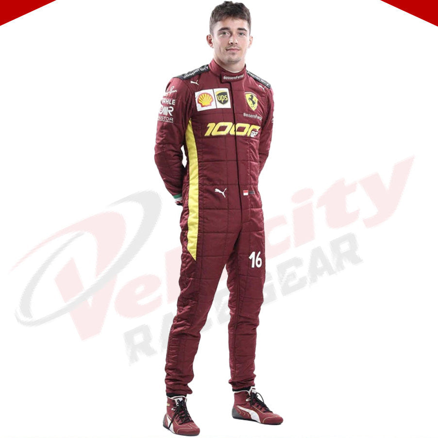 Charles Leclerc Sebastian Vettel 2020 F1 Replica Race Suit - Scuderia Ferrari 1000s - Velocity Racegear-Charles Leclerc Sebastian Vettel 2020 F1 Replica Race Suit - Scuderia Ferrari 1000s - Velocity Racegear-F1 Racing Suit