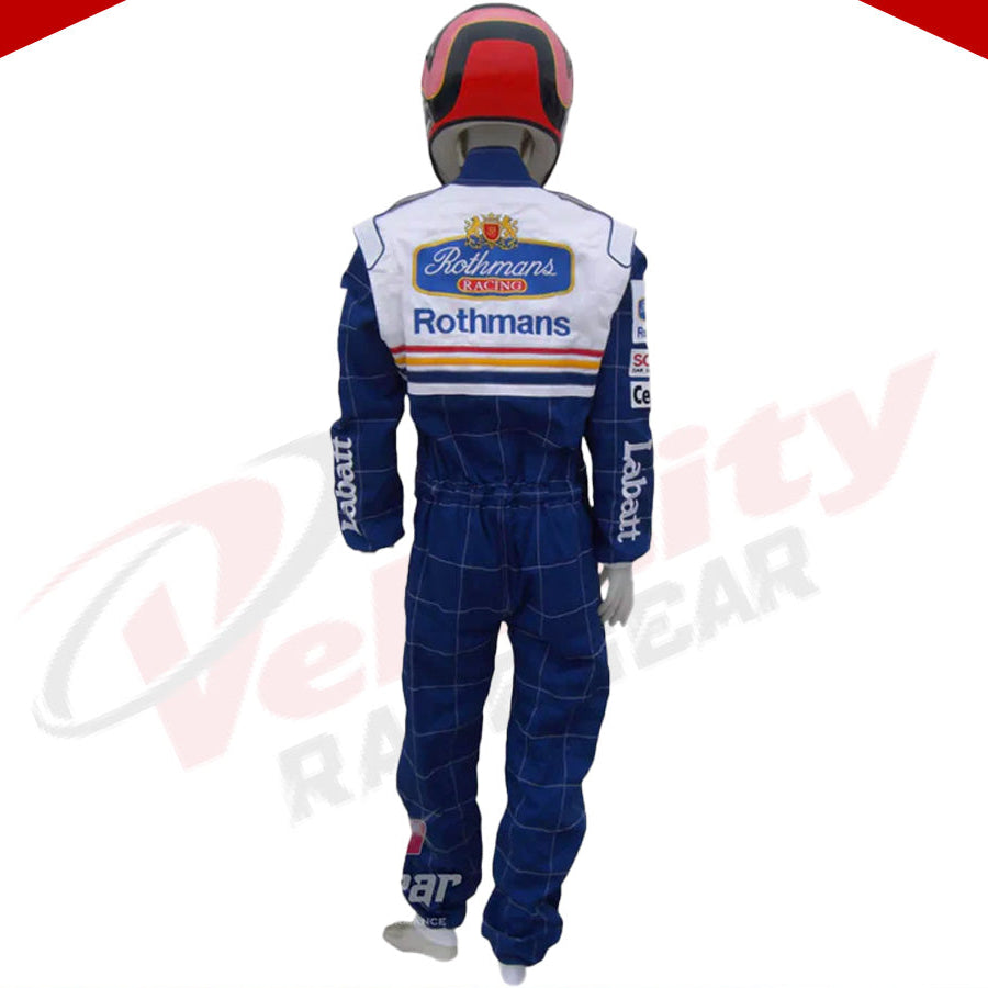 Damon Hill 1997 Williams F1 Embroidered Racing Suit - Velocity Racegear-Damon Hill 1997 Williams F1 Embroidered Racing Suit - Velocity Racegear-F1 Racing Suit