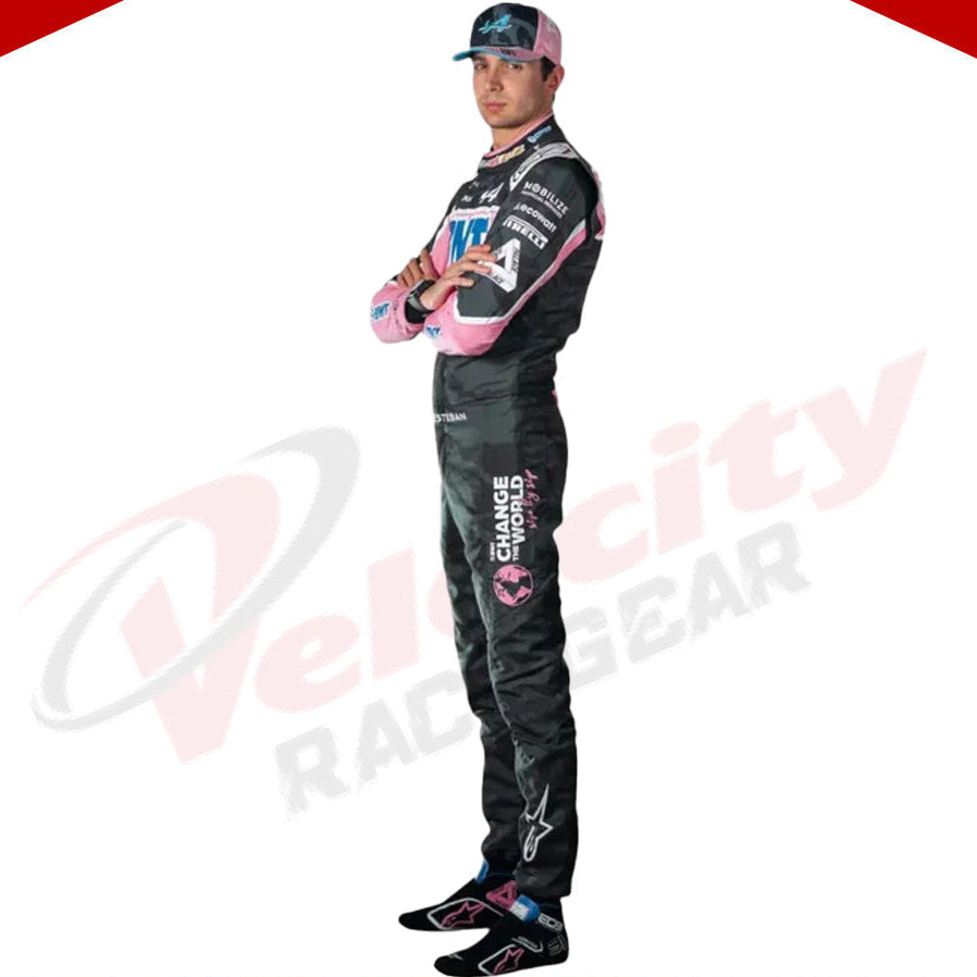 Esteban Ocon 2023 BWT Alpine F1 Team Race Suit - Las Vegas GP - Velocity Racegear-Esteban Ocon 2023 BWT Alpine F1 Team Race Suit - Las Vegas GP - Velocity Racegear-F1 Racing Suit