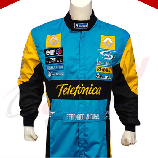 Fernando Alonso 2006 Renault F1 Embroidered Replica Racing Suit