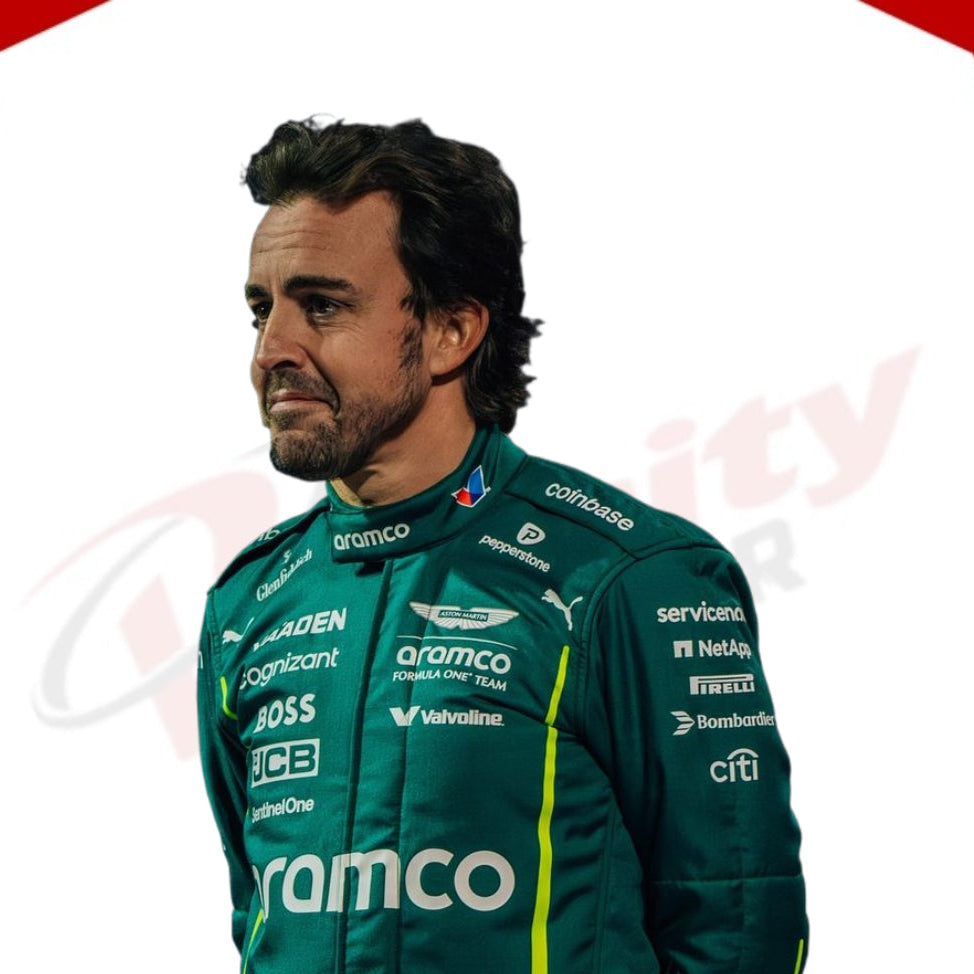 Fernando Alonso 2025 Aston Martin Aramco F1 Team Racing Suit - Velocity Racegear-Sebastian Vettel Aston Martin F1 drivers 2021 Race Suit - Velocity Racegear-F1 Racing Suit