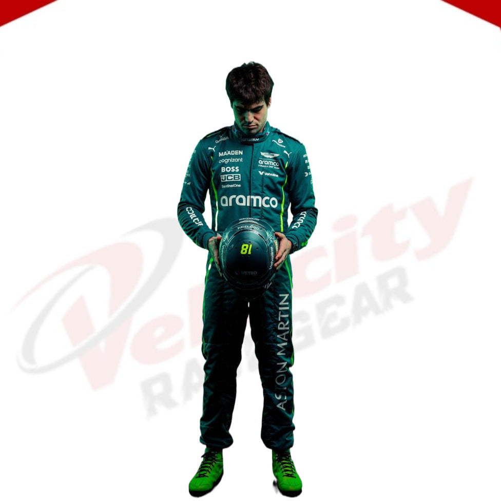 Lance Stroll 2025 Aston Martin Aramco Formula One Team race Suit - Velocity Racegear-Sebastian Vettel Aston Martin F1 drivers 2021 Race Suit - Velocity Racegear-F1 Racing Suit